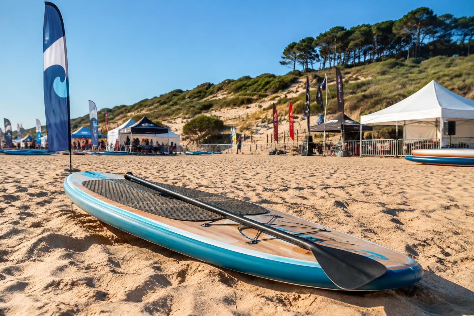 benoît carpentier et marine kerdreux conservent leurs titres de champions de france de stand up paddle.